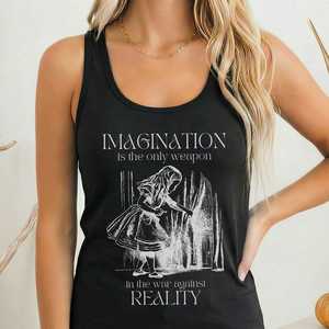 Alice In Wonderland: Imagination is the Only Weapon Women's Racerback Tank Top