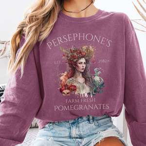 Persephone's Farm Fresh Pomegranates Long Sleeve T-Shirt