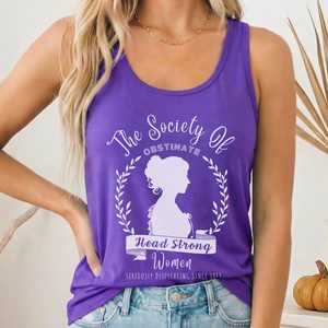 Bronte Austen Collection Literary Inspired Apparel For Book Lovers: The Society of Obstinate Head Strong Women Women's Racerback Tank Top