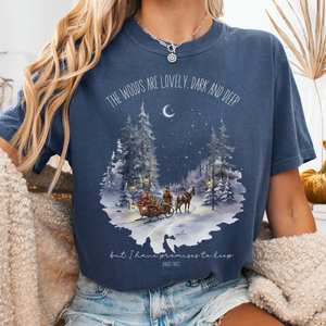 Shirts Only: The Woods Are Lovely Robert Frost Christmas Tee