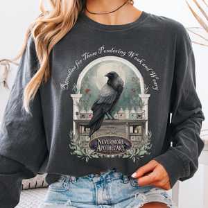 Nevermore Apothecary Edgar Allan Poe Long Sleeve Tee