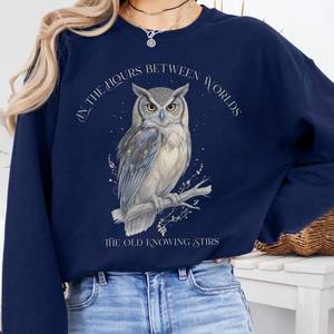 Book Shirts Tshirts For Book Lovers Literary Tshirts: The Old Knowing Stirs Mystical Owl Sweatshirt
