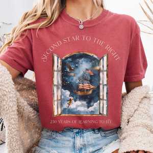 All T Shirts: Second Star to the Right America 250 Commemorative T-Shirt