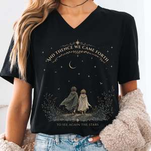 Bestsellers: To See Again The Stars Dante Alighieri Literary V-Neck