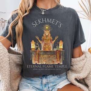 Shirts Only: Sekhmet's Eternal Flame Temple Egyptian Mythology Tee