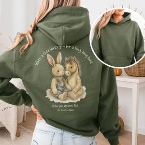 Sweatshirts: You Become Real The Velveteen Rabbit Hoodie