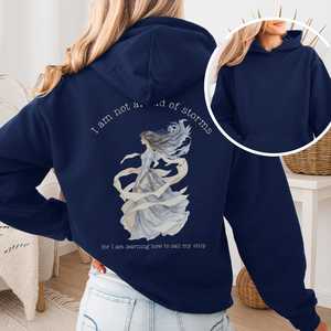 Sweatshirts: I Am Not Afraid of Storms Little Women Hoodie