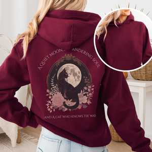 Sweatshirts: The Cat Who Knows the Way Poetry Hoodie