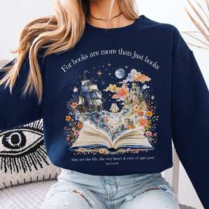 Sweatshirts: For Books Are More Than Books Amy Lowell Literary Crewneck Sweatshirt