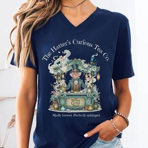 Alice In Wonderland: The Hatter's Curious Tea Co V-neck