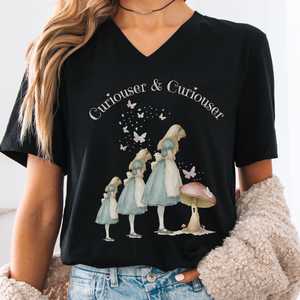 Alice In Wonderland: Curiouser and Curiouser Alice V-neck