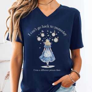 Alice In Wonderland: I Can't Go Back To Yesterday V-neck