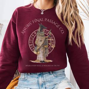 Anubis' Final Passage Co Egyptian Mythology Sweatshirt