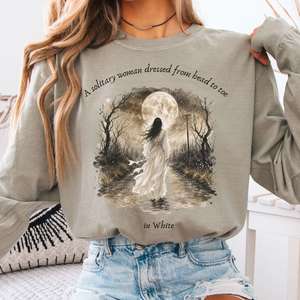 Long Sleeve Tees: The Woman In White Wilkie Collins Literary Long Sleeve
