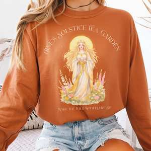 Áine’s Solstice Tea Garden Celtic Goddess Long Sleeve