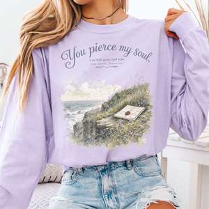 Long Sleeve Tees: You Pierce My Soul Jane Austen Persuasion Literary Long Sleeve