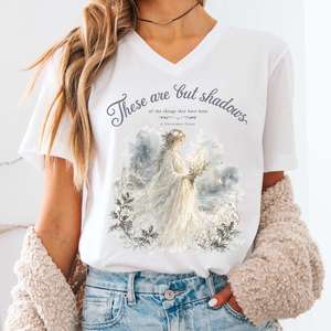 These Are But Shadows A Christmas Carol Charles Dickens Literary V-Neck