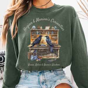 Huginn & Muninn's Curiosities Norse Gods Long Sleeve Shirt