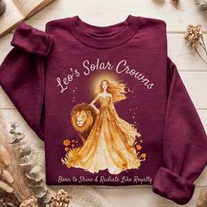 Sweatshirts: Leo's Solar Crowns Zodiac Sweatshirt