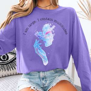 I Contain Multitudes Walt Whitman Long Sleeve Tee