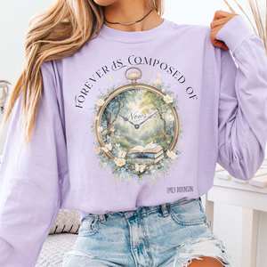 Long Sleeve Tees: Forever Is Composed of Nows Emily Dickinson Long Sleeve Tee