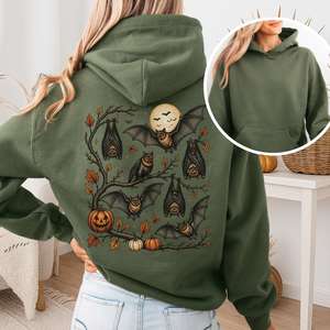 Moonlit Bats Halloween Hoodie