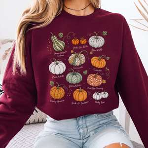 Sweatshirts: Pumpkin Varieties Halloween Sweatshirt