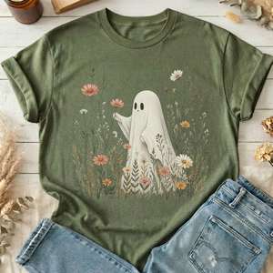 Wildflower Ghost Halloween T-Shirt