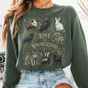 Long Sleeve Tees: Love the Misunderstood Woodland Creatures Long Sleeve