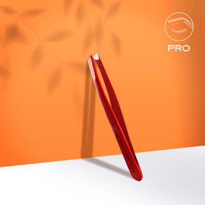 Products: Eyebrow tweezers Staleks Pro Expert 11 Type 3r (wide slant), red The Nail Story