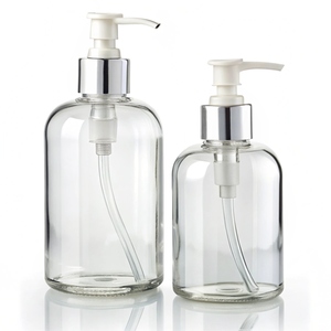 Clear Glass Lotion Pump Bottle – 2 Sizes – The Natural Co