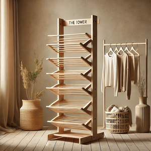 Wooden Clothes Drying Rack – The Tower – The Natural Co