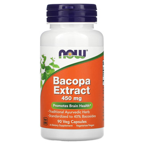 NOW Foods Bacopa Extract 450mg 90 Veg Capsules – TheNatural.Kiwi