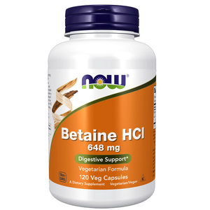 NOW Foods Betaine HCl 648mg 120 Veg Capsules – TheNatural.Kiwi