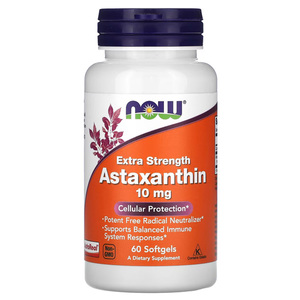 NOW Foods Astaxanthin Extra Strength 10mg 60 Softgels – TheNatural.Kiwi