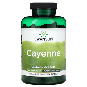 Swanson Cayenne 450mg 300 Capsules – TheNatural.Kiwi