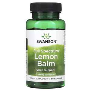 Products: Swanson Full Spectrum Lemon Balm 500mg 60 Capsules – TheNatural.Kiwi