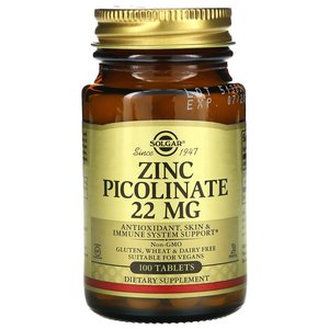 Products: Solgar Zinc Picolinate 100 Tablets – TheNatural.Kiwi