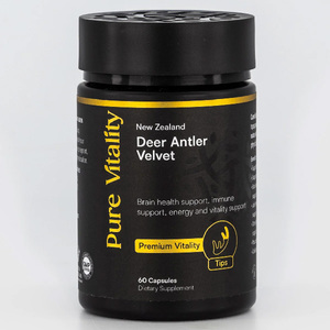 Products: Pure Vitality Deer Antler Velvet – Premium Tips 250mg – TheNatural.Kiwi