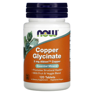 NOW Foods Copper Glycinate 3mg 120 Tablets – TheNatural.Kiwi