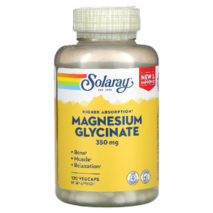 Solaray High Absorption Magnesium Glycinate 350mg 120 VegCaps – TheNatural.Kiwi