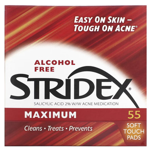 Products: Stridex Maximum Alcohol Free 55 Soft Touch Pads – TheNatural.Kiwi