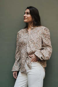 tops: Flowers Blouse - Maternity & Nursing