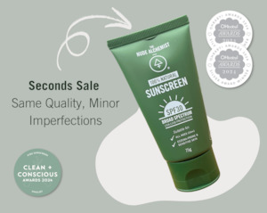 All: SPF30 sunscreen SECONDS