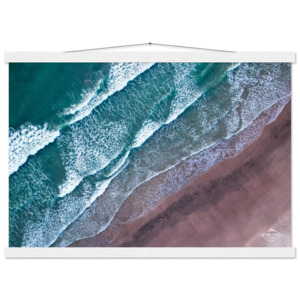 Beyond Typical Range Prints: Waipu Cove Aerial Print -  with Hanger