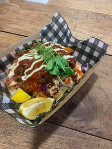 All Day Menu Available From 8am To 2pm: Pulled Pork Tacos (2)