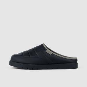 Accessories: Black Puffer Slip On