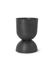 Home: Hourglass Pot - Large - Black/Dark Grey