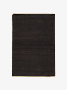 New Arrivals: BLACK/NATURAL SISAL 100% JUTE RUG