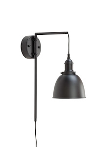 Lighting: Frankie Swing Arm Wall Light with Metal Shade